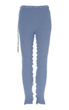 Moda Operandi Peet Dullaert Slit Frill-detailed Ribbed-knit Pants Size: 32