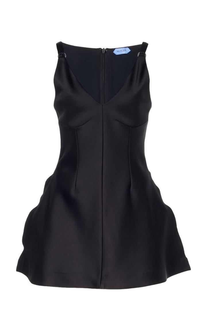Mugler V-neck Sleeveless Satin Top