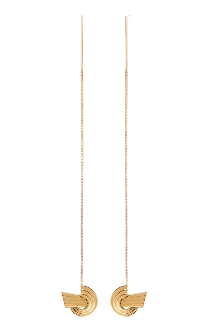 Moda Operandi Leda Madera Meryl Mini Drop Gold-plated Brass Earrings