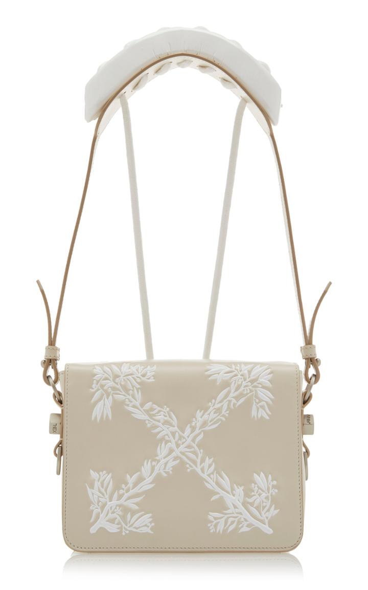 Off-white C/o Virgil Abloh Hanna Leaves Leather Flap Bag