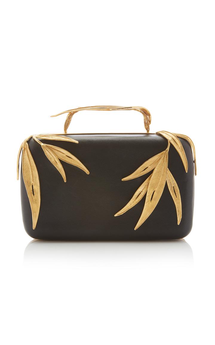 Elie Saab Brass Leaves Clutch
