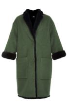 Alena Akhmadullina Mink Trim Wool Coat