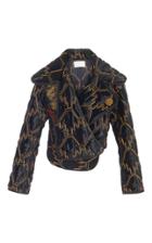 Peter Pilotto Velvet Quilted Cropped Jacket