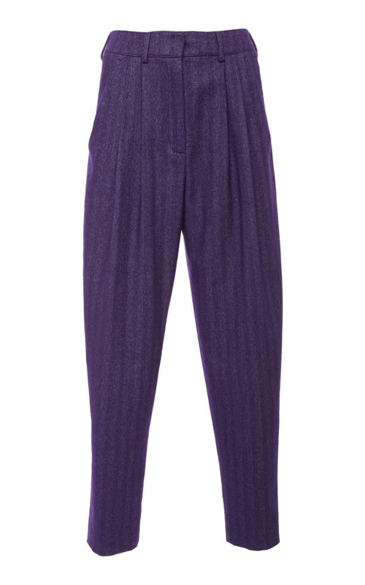 Akris Cashmere Cotton Herringbone Pant