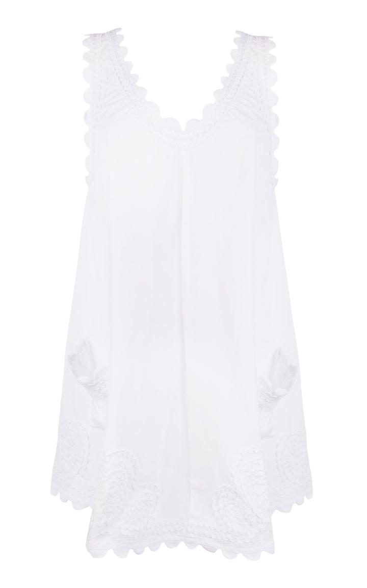 Moda Operandi Juliet Dunn White Poplin Low Back Dress