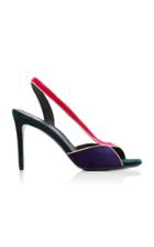 Balmain Macy Strappy Velvet Sandals