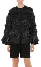 Moda Operandi Alberta Ferretti Fringed Raffia Plain-weave Jacket
