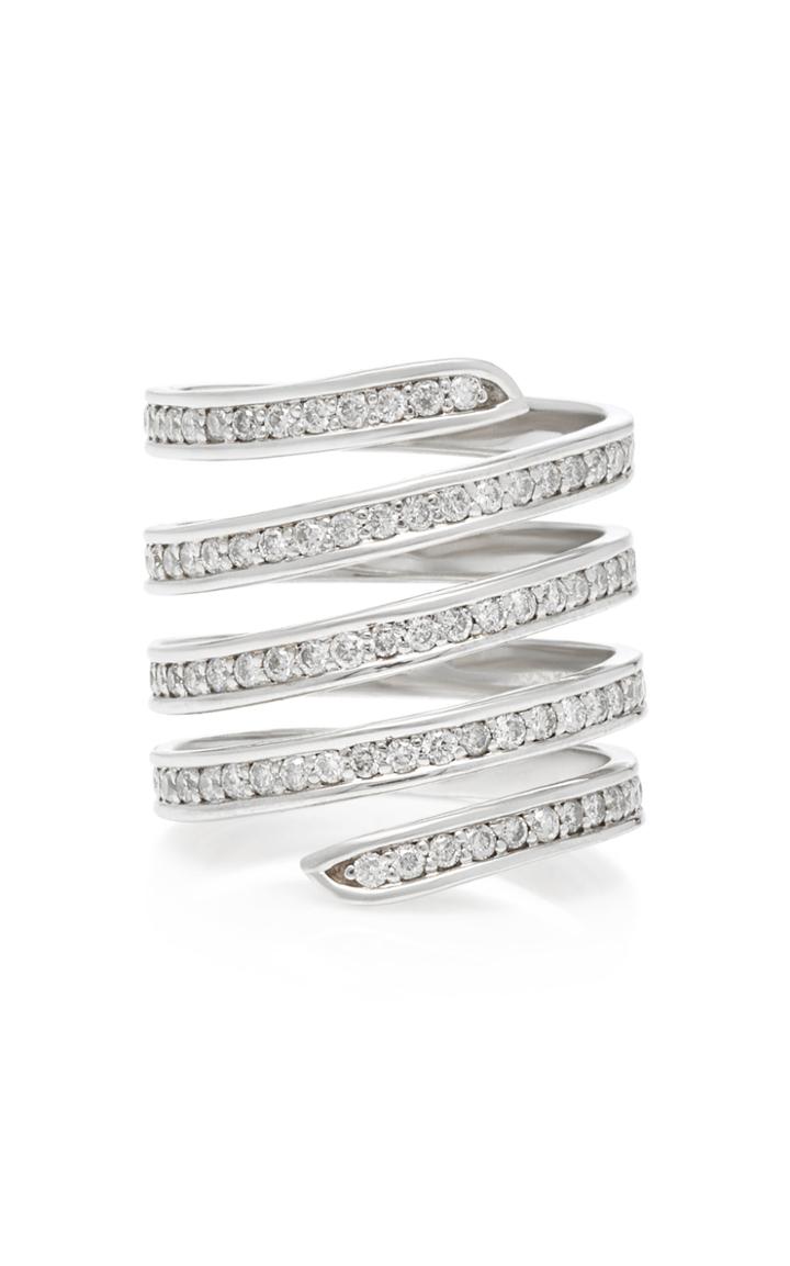 Lynn Ban Jewelry Coil Pav Diamond Ring
