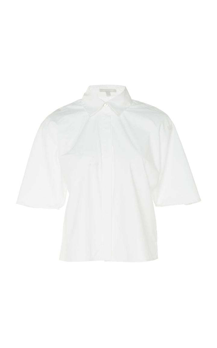 White Story Masquerade Cotton Cropped Day Top