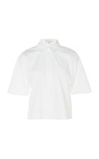 White Story Masquerade Cotton Cropped Day Top