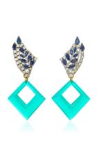Lulu Frost M'o Exclusive Vintage Crystal And Glass Drop Earrings