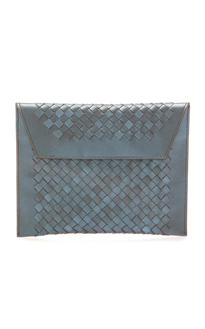 Bottega Veneta Woven Leather Envelope Clutch
