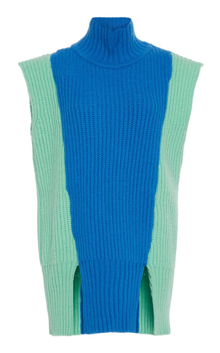Prabal Gurung Color Blocked Cashmere Sweater