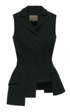 Lena Hoschek Entertainer Pleated Asymmetric Cotton-blend Top