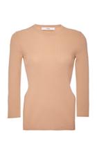 Tibi Giselle Stretch Sweater Circle Openback Pullover