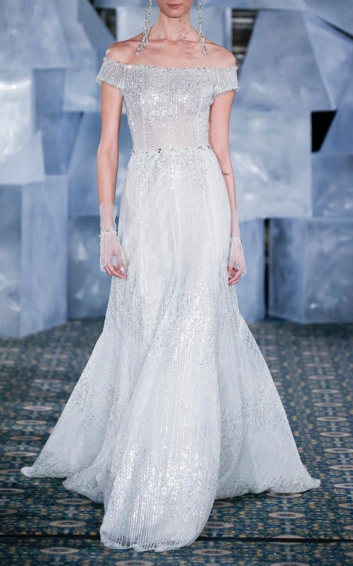 Mira Zwillinger Arin Off-the-shoulder Gown