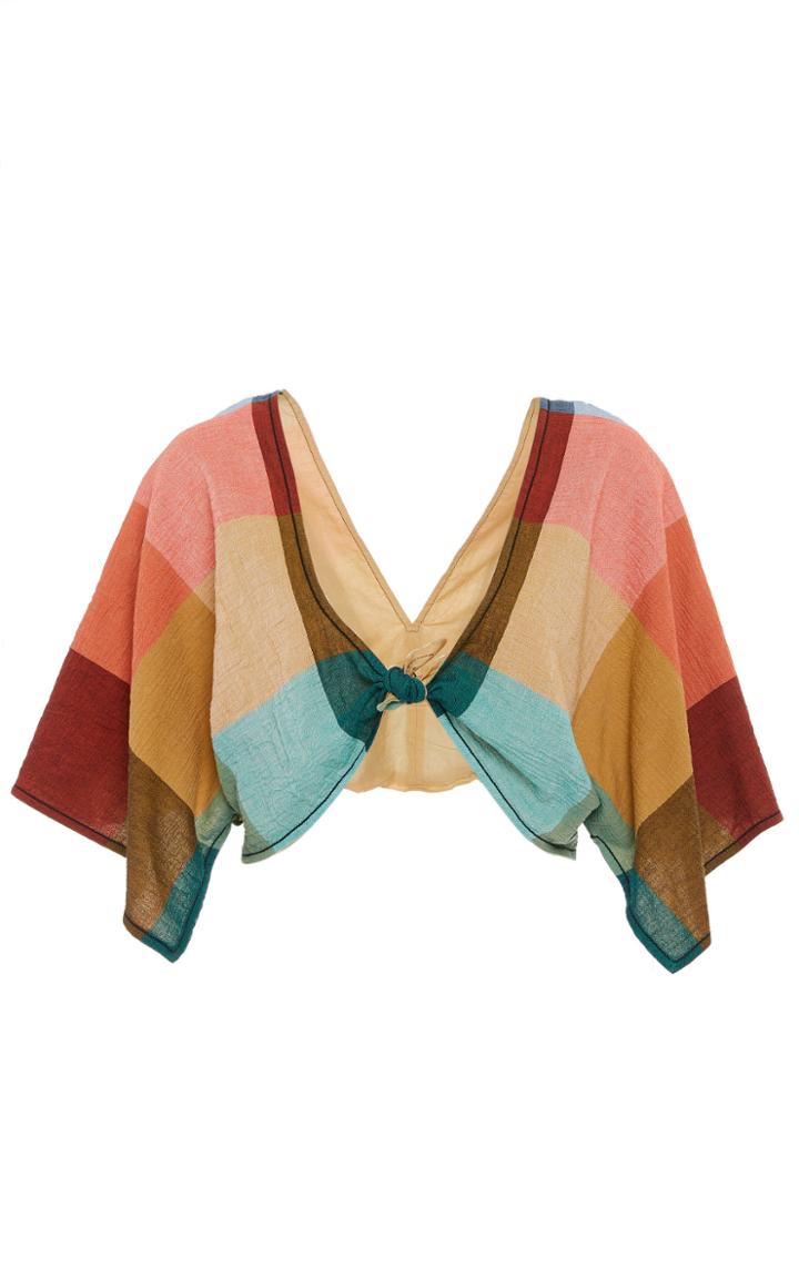 Bassike Patterned Cotton Crop Top