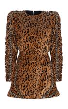Moda Operandi Raisa Vanessa Leopard-print Velvet Mini Dress
