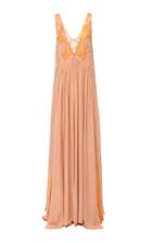 Jonathan Simkhai Ombre Chiffon Pleated Gown
