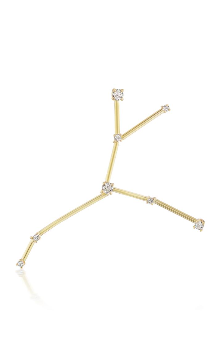 Moda Operandi Tara Hirshberg 18k Yellow Gold Virgo Constellation Earring