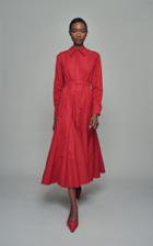 Moda Operandi Emilia Wickstead Marion Belted Cotton-moir Dress