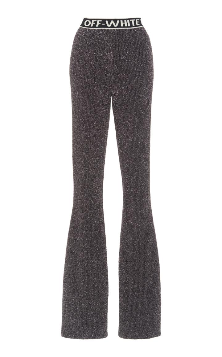 Off-white C/o Virgil Abloh Metallic Woven Logo Pant