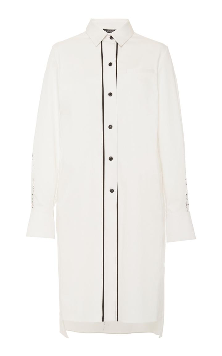 Mi Jong Lee Long Cotton-blend Collared Duster