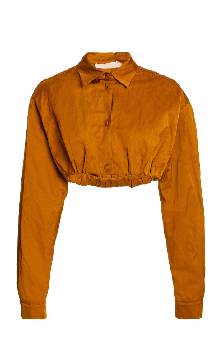 Moda Operandi Brock Collection Roads Collared Cropped Top