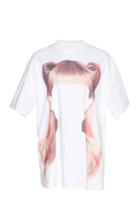 Pushbutton Printed Cotton T-shirt