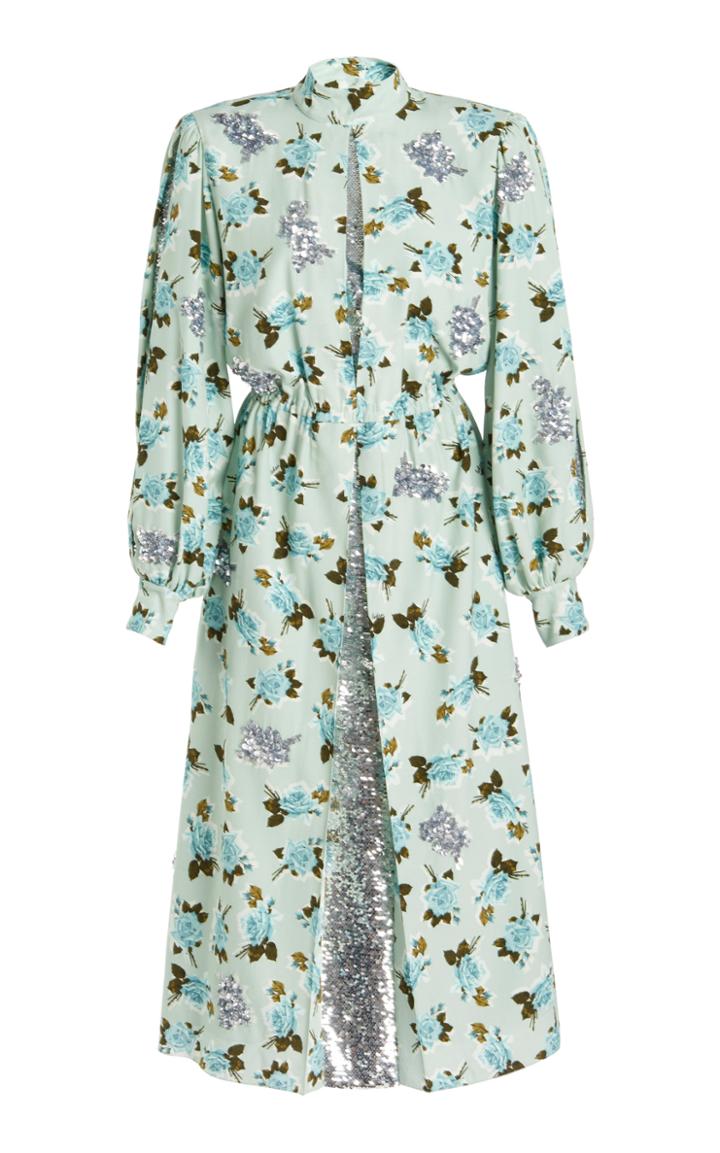 Moda Operandi Erdem Merle Printed Sequin Detail Dress