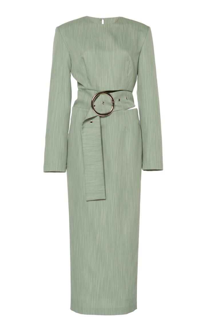 Matriel Fitted Dress With Cutout Belt
