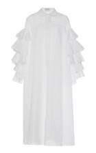 Dice Kayek Tiered Sleeve Shirt Midi Dress