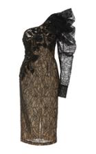 Moda Operandi Pamella Roland One-shoulder Chanitlly Lace Dress Size: 2