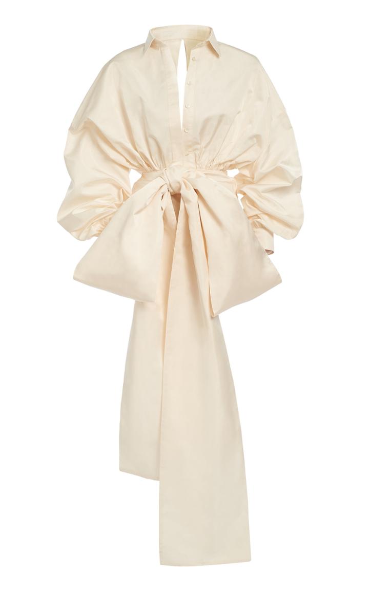 Moda Operandi Khyeli Front Bow Silk Shirt Dress
