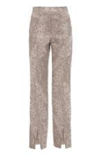 Yeon M'o Exclusive: Manon Ankle Slit Jacquard Trouser
