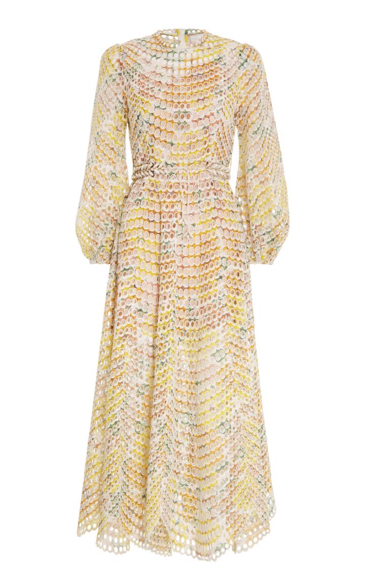 Moda Operandi Zimmermann Poppy Eyelet Midi Dress