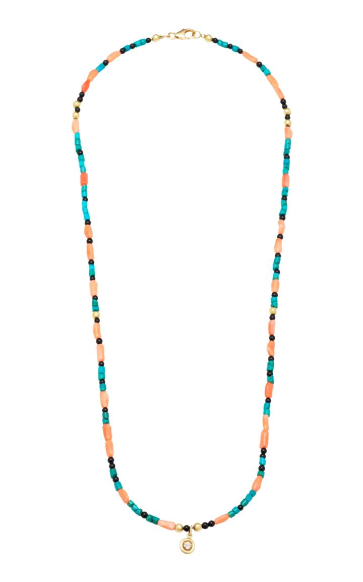 Aron & Hirsch Surma 18k Gold Agate And Diamond Necklace