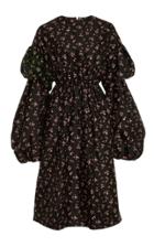 Cf. Goldman Floral Puff Silk Dress