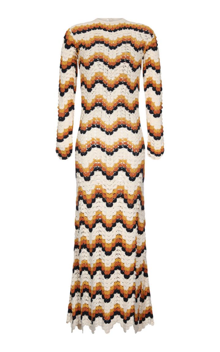 Moda Operandi Escvdo Abanico Hand-crocheted Cotton Dress