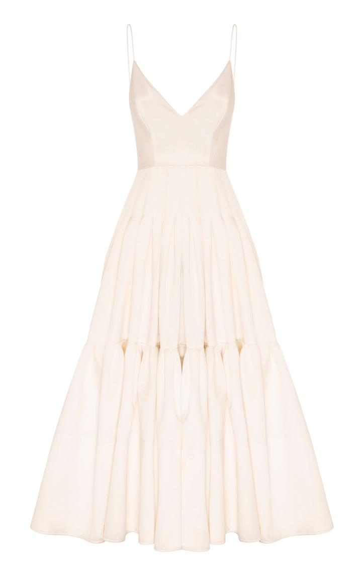 Moda Operandi Alex Perry Fanning Duchess Silk Bikini Tier Midi