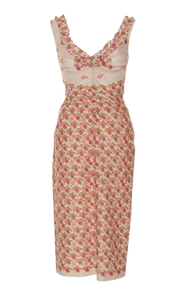 Luisa Beccaria Floral Knee Length Dress