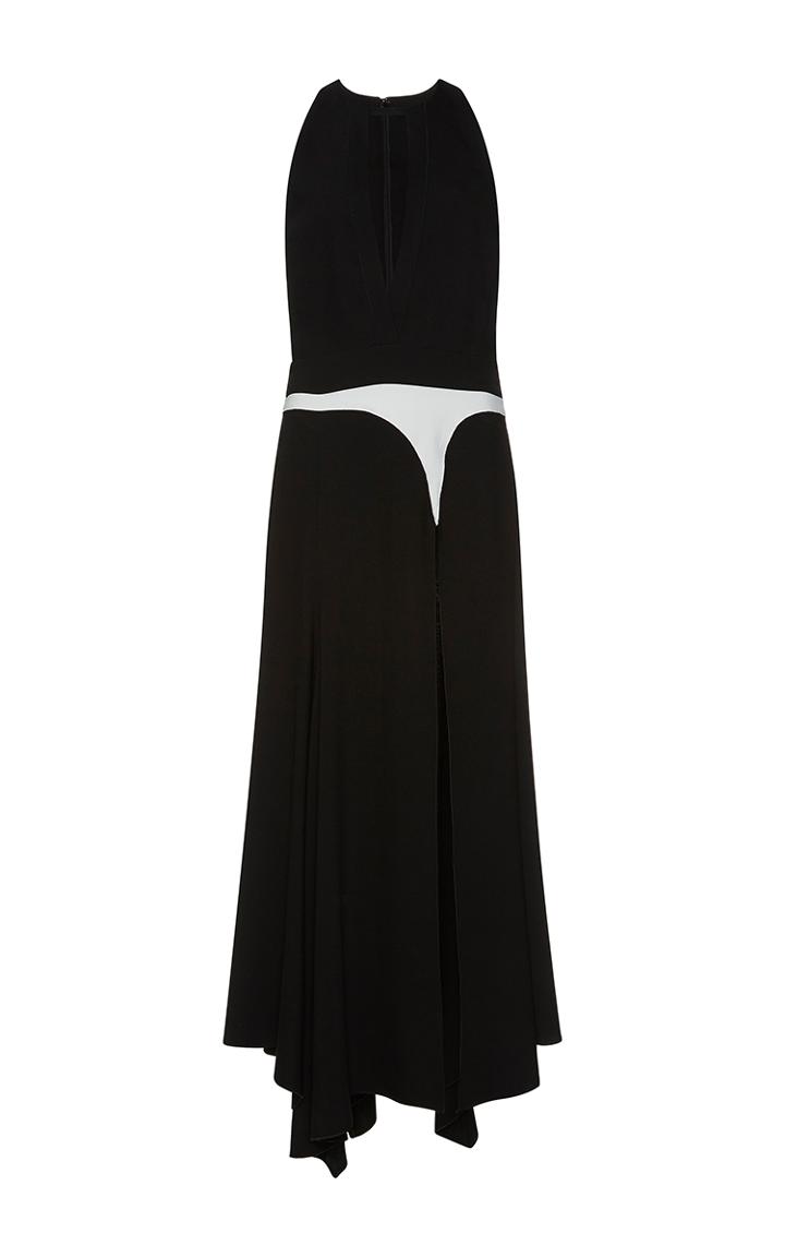 Giambattista Valli Plunging V-neckline Handkerchief Midi Dress