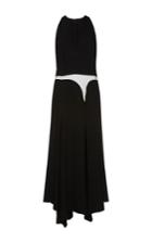 Giambattista Valli Plunging V-neckline Handkerchief Midi Dress