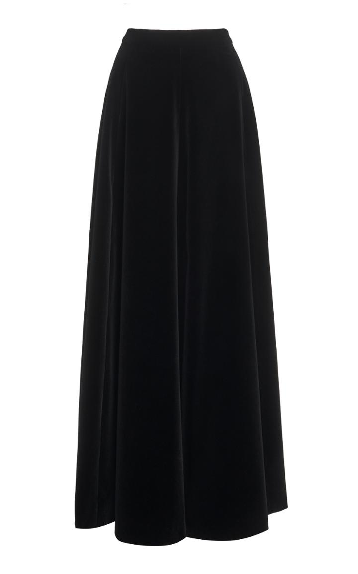 Costarellos Velvet Maxi Skirt