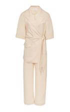 Moda Operandi Nanushka Astero Linen Straight Leg Jumpsuit Size: M