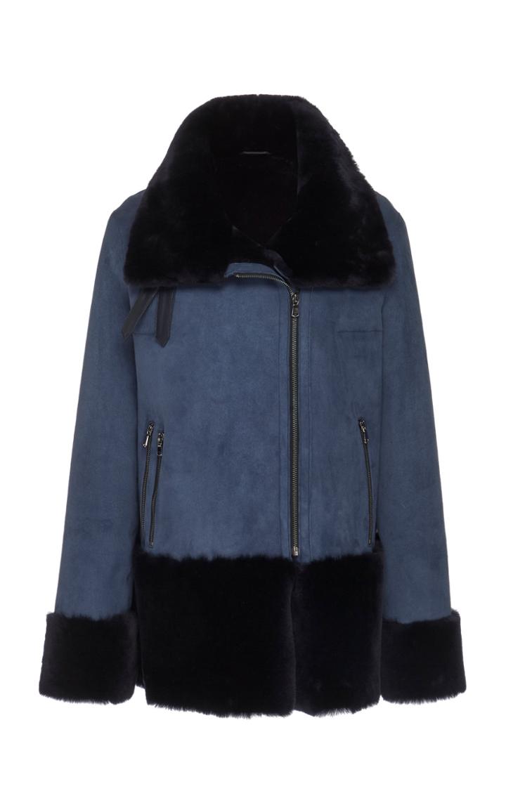 Pologeorgis The Bryson Shearling Suede Jacket