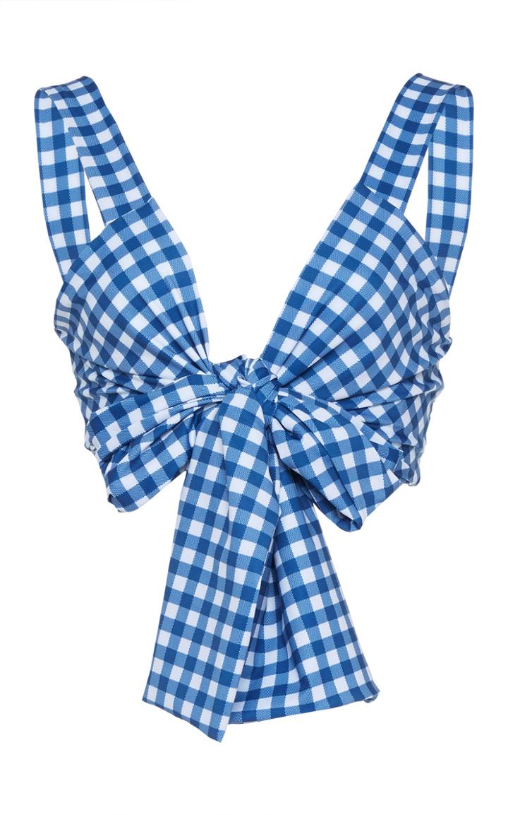 Moda Operandi Silvia Tcherassi Cernobbio Gingham Check Bikini Top