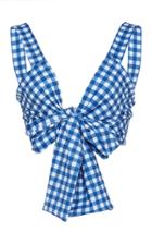 Moda Operandi Silvia Tcherassi Cernobbio Gingham Check Bikini Top