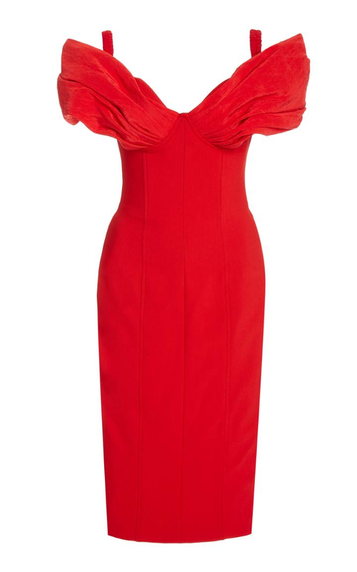 Moda Operandi Alitte Off-the-shoulder Crepe Dress