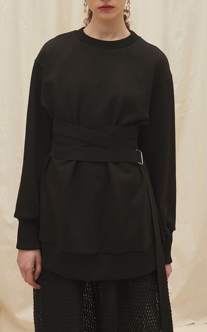 Goen.j Strap Belted Jersey Top